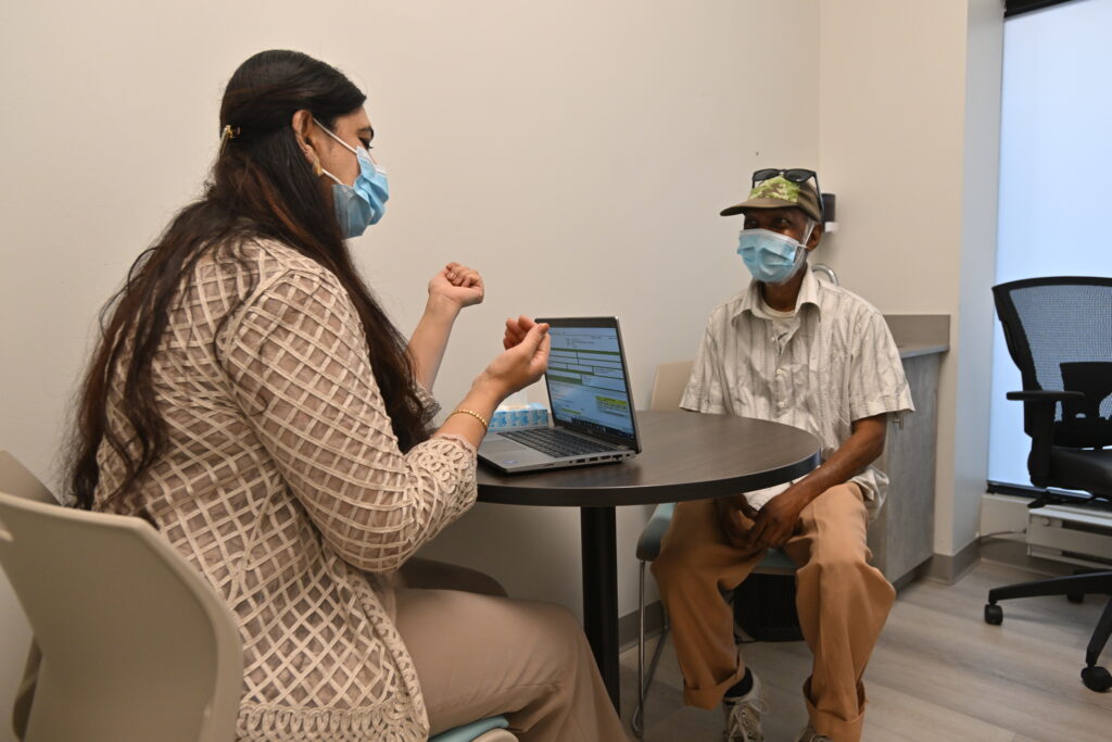 Man and woman in counselling session
